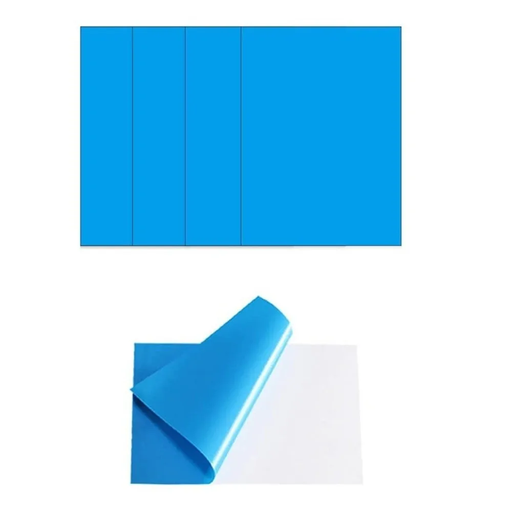 Self-Adhesive Pool Liner Repair Patch Waterproof Cuttable Swimming Pools Sticker Blue Transparent PVC Swimming Ring Repair Tool
