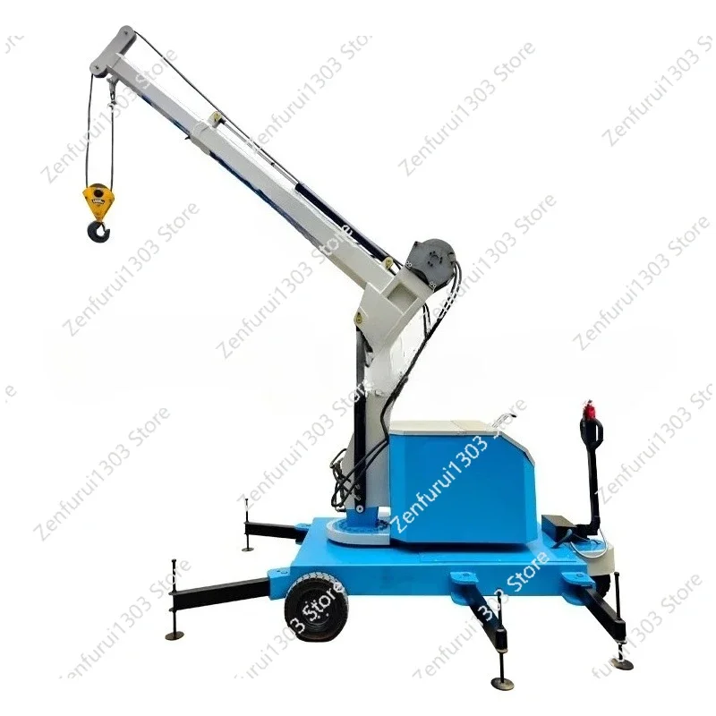 Fully electric mobile crane 1 ton 2 tons 3 tons Small folding construction site