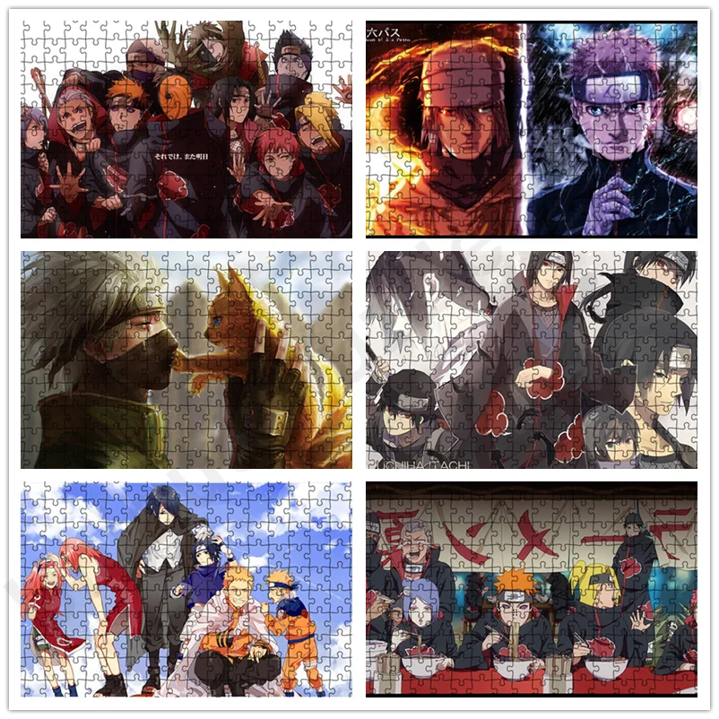 

Puzzle for Adults and Children Japanese Anime Puzzle Jigsaw Manga Naruto Kakashi Kaki Sasuke Itachi Puzzle 300/500/1000 Pieces