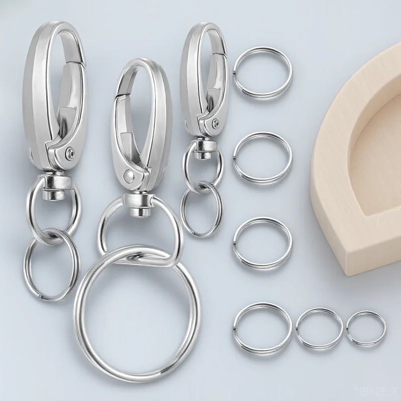 1 комплект, 1 комплект, быстрые зажимы для собак, круглые кольца для ошейников, ремни для маленьких домашних животных, держатели для идентификационных меток, цинковый сплав, прочный, легкий вес