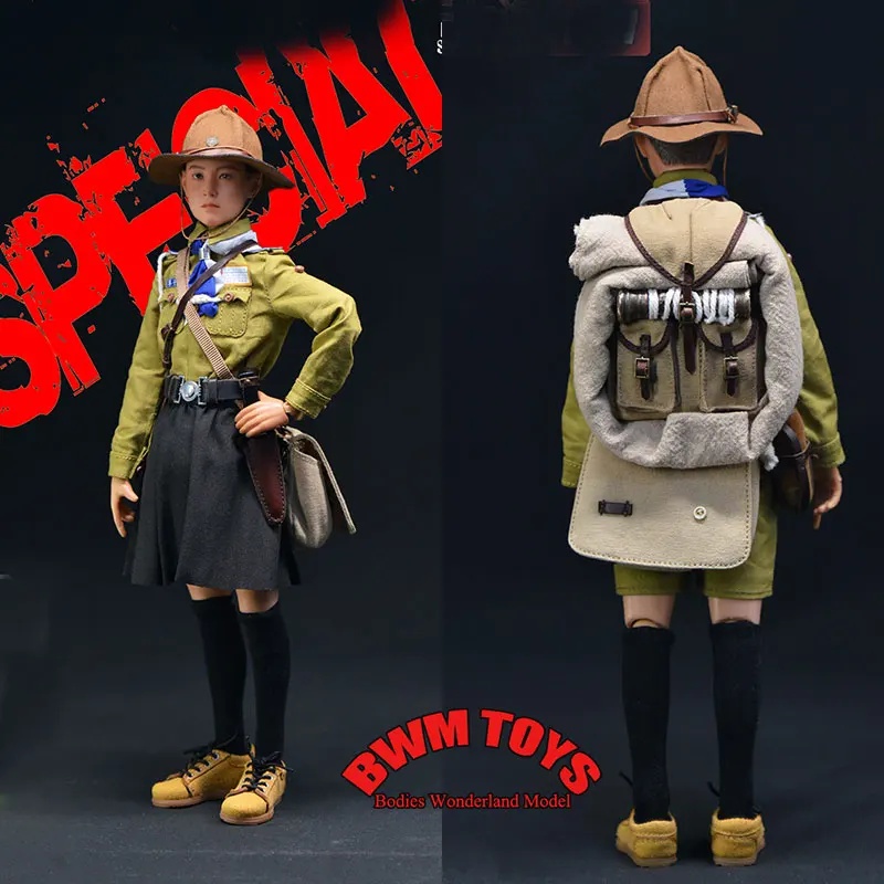 

QORANGE QOTOYS QOM-1049 1/6 Scale Female Soldier 1937 Chinese Boy Scouts Yu Shanghai 12inch Action Figure Doll Collection