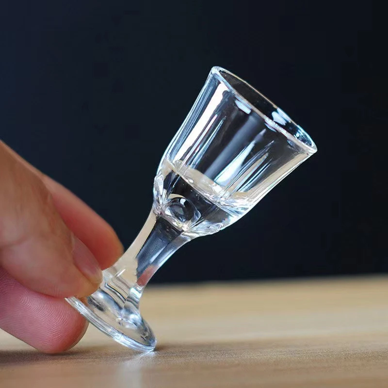 HeY veLac-Ensemble de bouteilles Baijiu en feuille d'or transparente, verre à liqueur domestique, distributeur de gobelets à spiritueux, transparent, petite capacité, 10ml