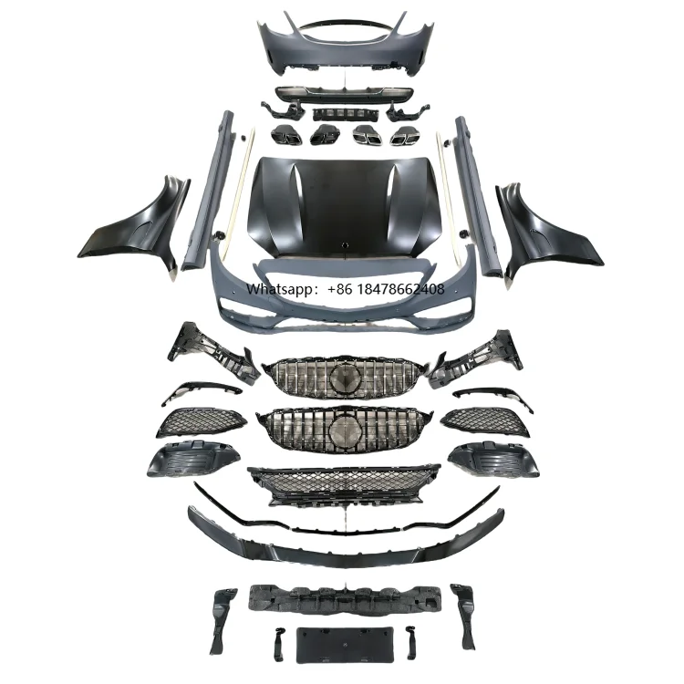 

Large Surround Front Bumper Rear Bumper Fender Grille for C-Class W205 C260lC300 Modified C63AMG