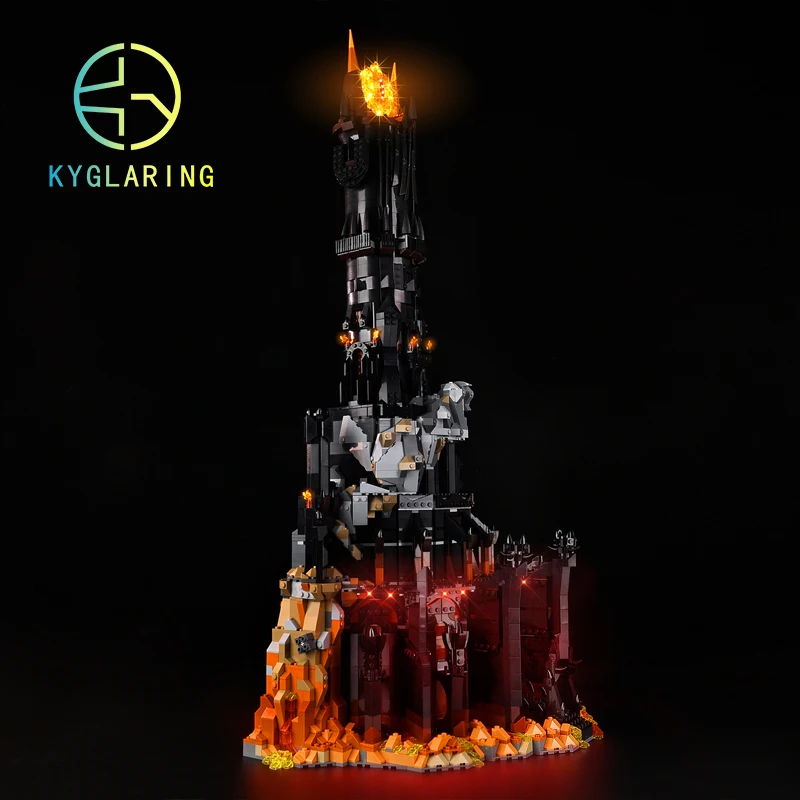 Kyglaring LED Kit For 10333 The Lord of the Rings: Barad-dûr Lighting Set DIY Toys  (Not Included Building Blocks)