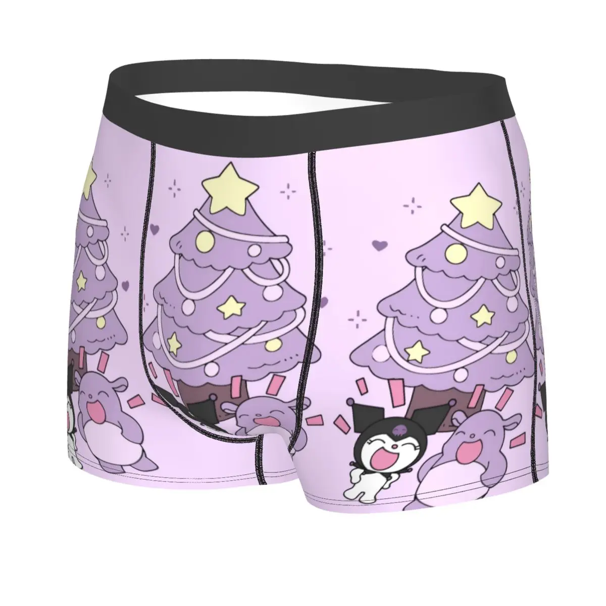 Custom Kuromi Cartoon Movie Boxer Shorts For Homme 3D Printed Kawaii Design Underwear Panties Briefs Stretch Underpants