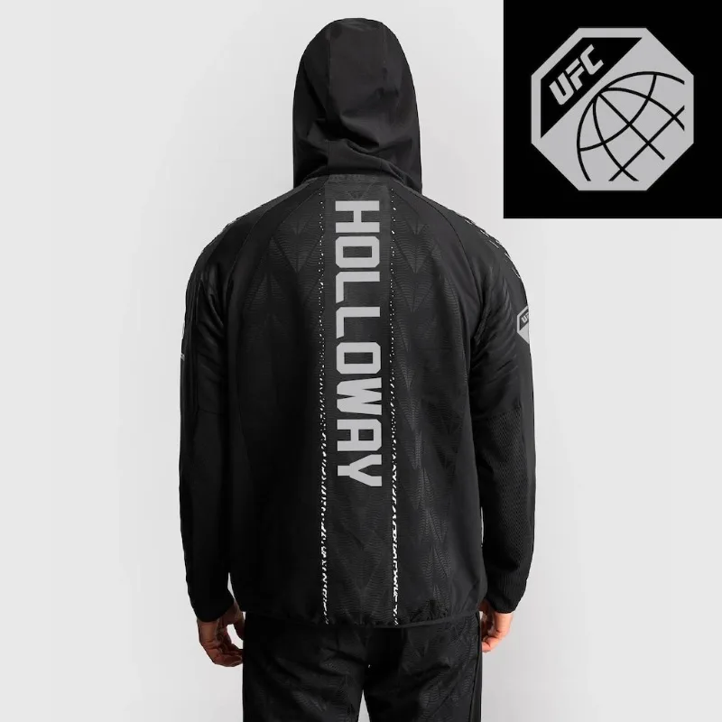 

2026 New Trendy Boxing Training Hoodie Men's UFC Zenith by Black/Gold Max Holloway Fight Night Champion Full-Zip Walkout Hoodie