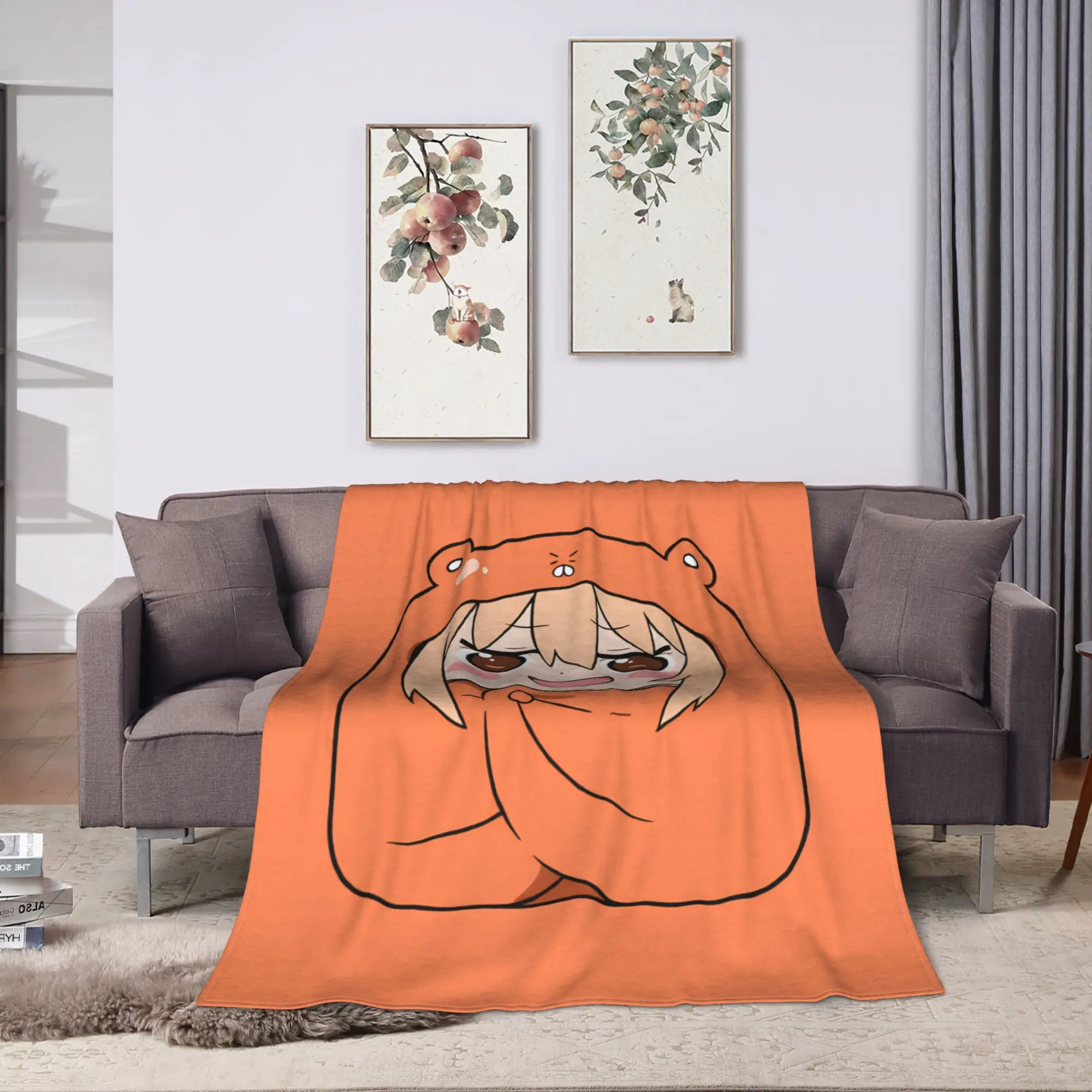 Soft Warm BlanketsBoy Girl Picnic Himouto Umaru Chan Throw Blanket  Flannel Bedspread For Outdoor Novelty Sofa Bed Cover