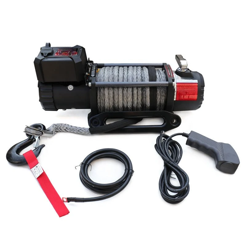 

Off-road vehicle 12v electric winch musclelift series 12500 pounds fiber cable