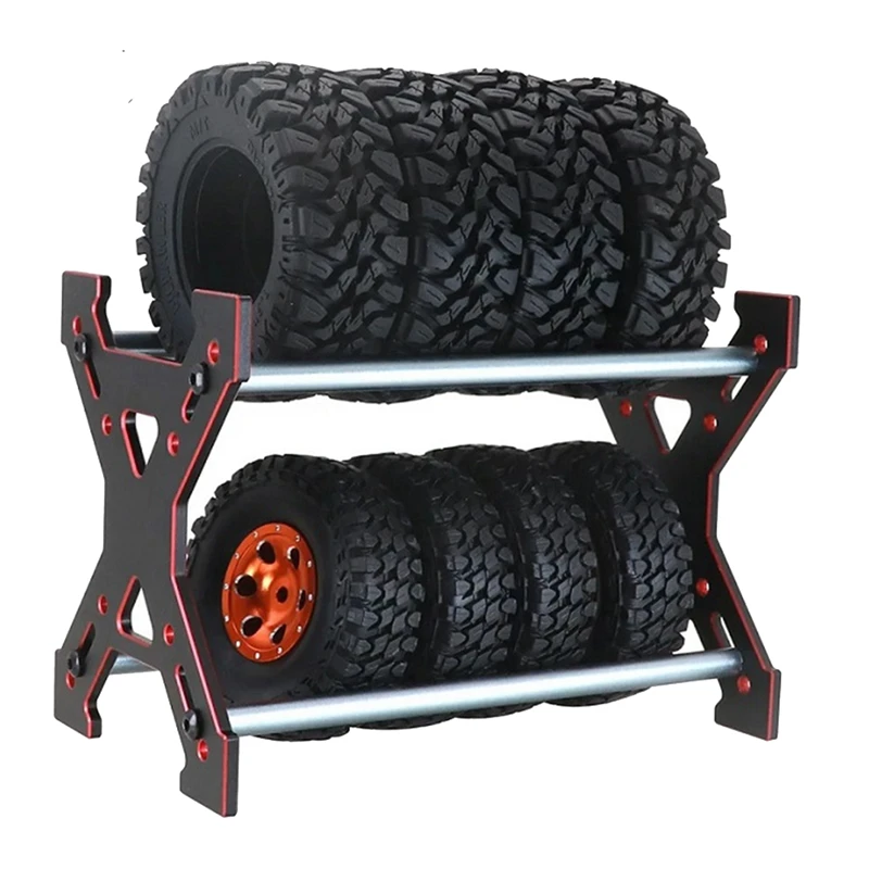 Металлическая полка для стеллажа с колесами для радиоуправляемой модели 1/24 1/18 Axial SCX24 TRX4M Fcx24, игрушки с дистанционным управлением, золотые детали