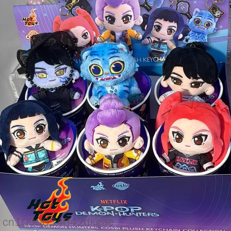 Новинка 2026: Оригинальные фигурки Hot Toys Cosbi Kpop Demon Hunters в слепых коробках, мини-фигурки, брелоки, подвески Rumi, Mira, Zoey, Jinu, Derpy – подарок