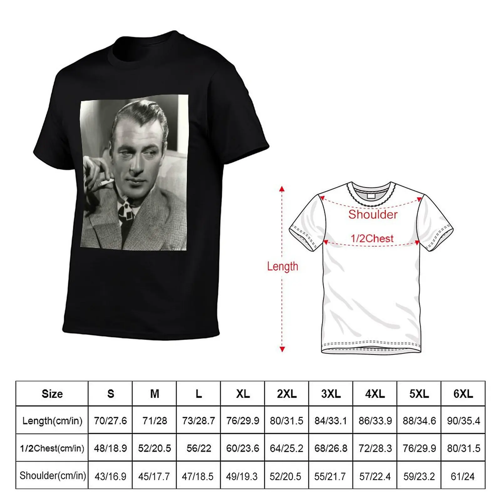 Gary Cooper cute T-Shirt blue archive croswit shirt man sweat shirts, men