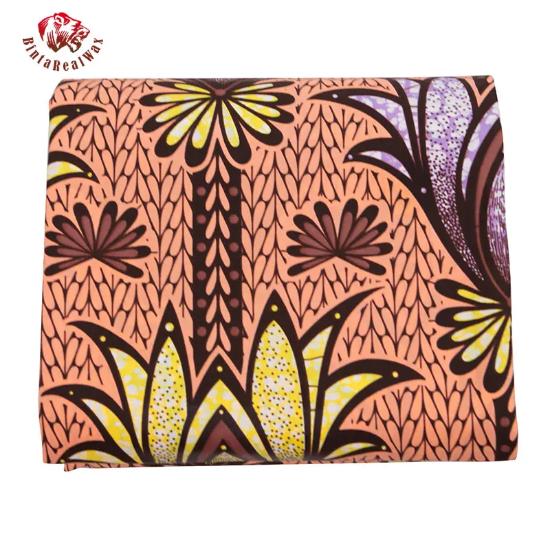 2022 Fashion High Quality new soft Cotton Wax  bintarealwaxFabric Wax African Fabric Batik Fabrics for Africa Clothing 40fs1312