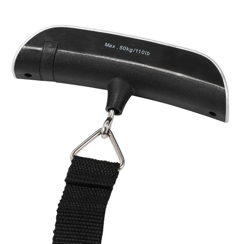 เทอร์โมมิเตอร์วัดน้ำหนักกระเป๋าเดินทางดิจิทัลจอ LCD ขนาด50กก. X 50ก. 5X