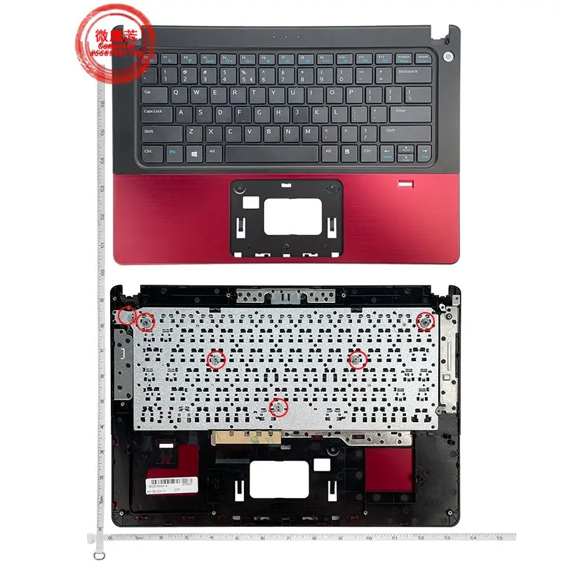 Imagem -04 - Palmrest Top Case Capa para Dell Vostro V5460 5460 V5460d 5470 V5470 5470r us Teclado Caixa Superior com ou sem Impressão Digital Novo