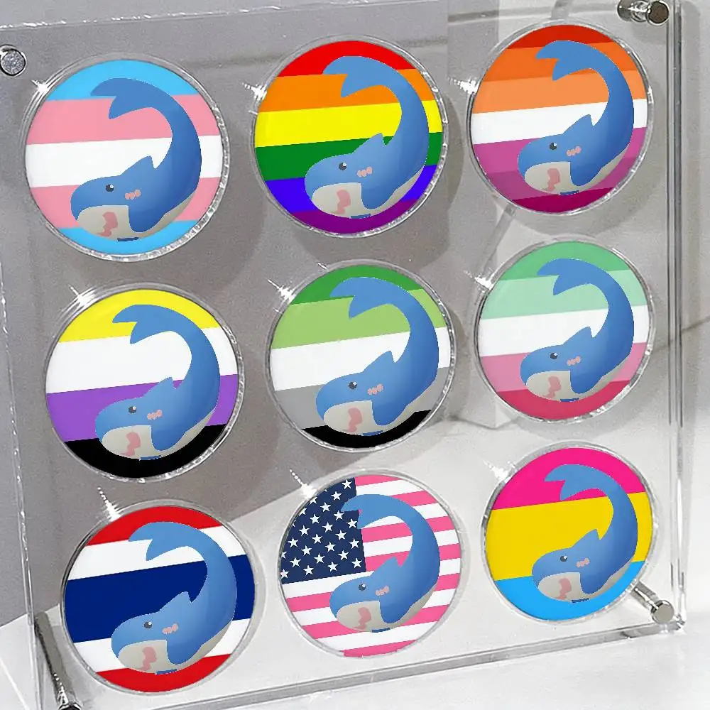 Trans Blahaj Shark Enamel Badges Tinplate Soft Button Pin Brooch Metal Badge Custom Jewelry Accessories Hat Bag Lapel