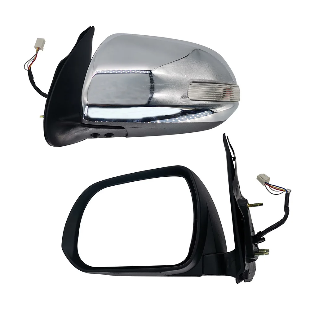 Applicatable To Toyota Vigo 2012 Glass Electronic Adjustment With Indicator Auto Car Door Rear View Mirror Chrome