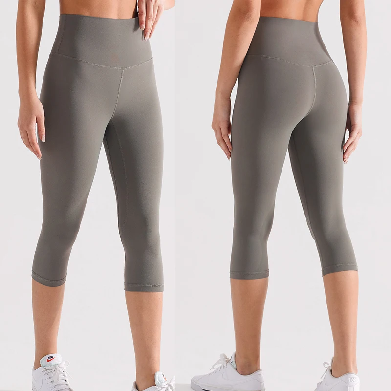 

Woman Gym Leggings Yoga Pants Gym Cropped Trousers Calf Length Women Girl Fitness Soft Tights High Waist Elastic Sports Pants