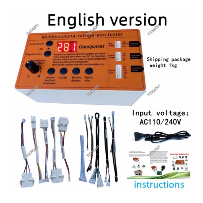 

Professional Refrigerator Repair Tool Kit Inverter Board Compressor Solenoid Valve Fan Damper Test Maintenance Tools