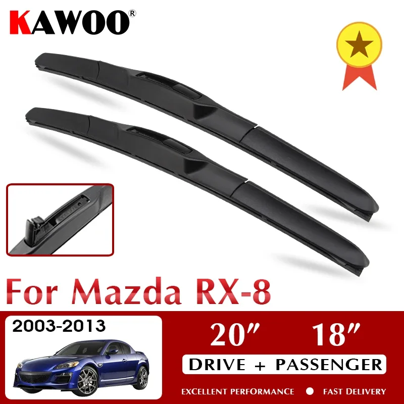 

KAWOO Wiper Front Car Wiper Blade 20"+18" For Mazda RX-8 2003-2013 Windshield Windscreen Front Window Accessories LHD RHD