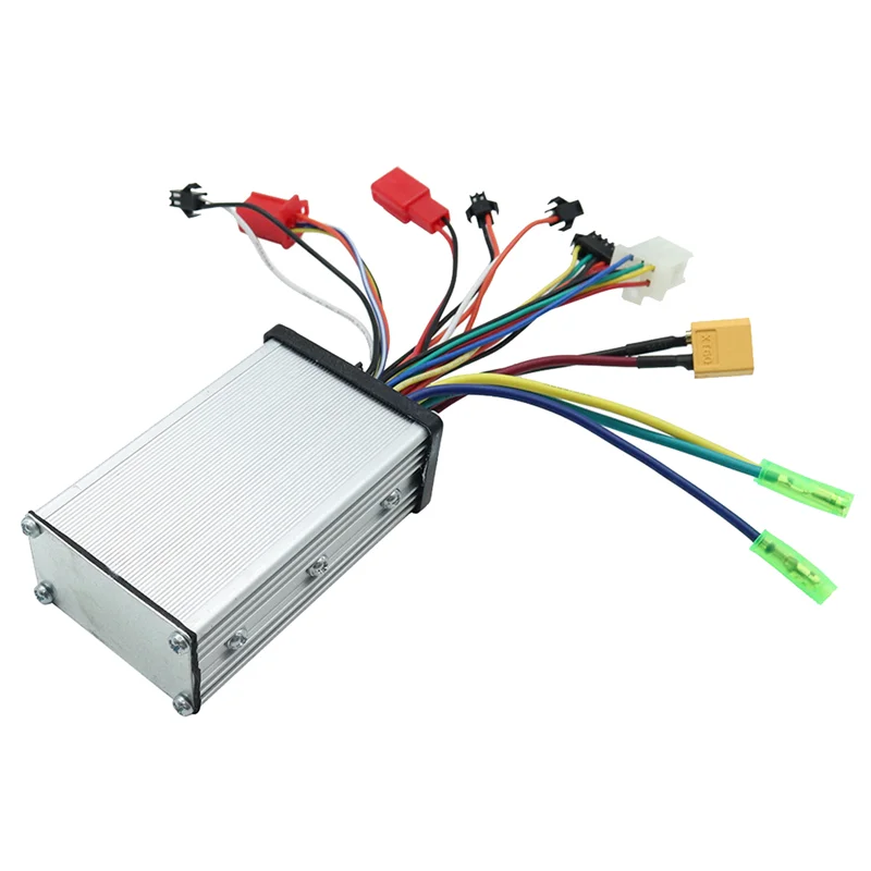 

YHOLI-Motor Controller Metal 36V 500W MR-100 LCD Display Meter Dashboard+Switch Button For KUGOO M4 Electric Scooter