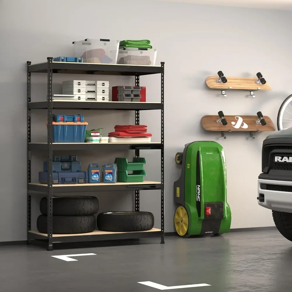 

Bestseller2 Pack Storage Shelves 48" x 24" x 72" - 5 Tier Heavy Duty Adjustable Garage Storage Shelving, Metal Storage Utility R