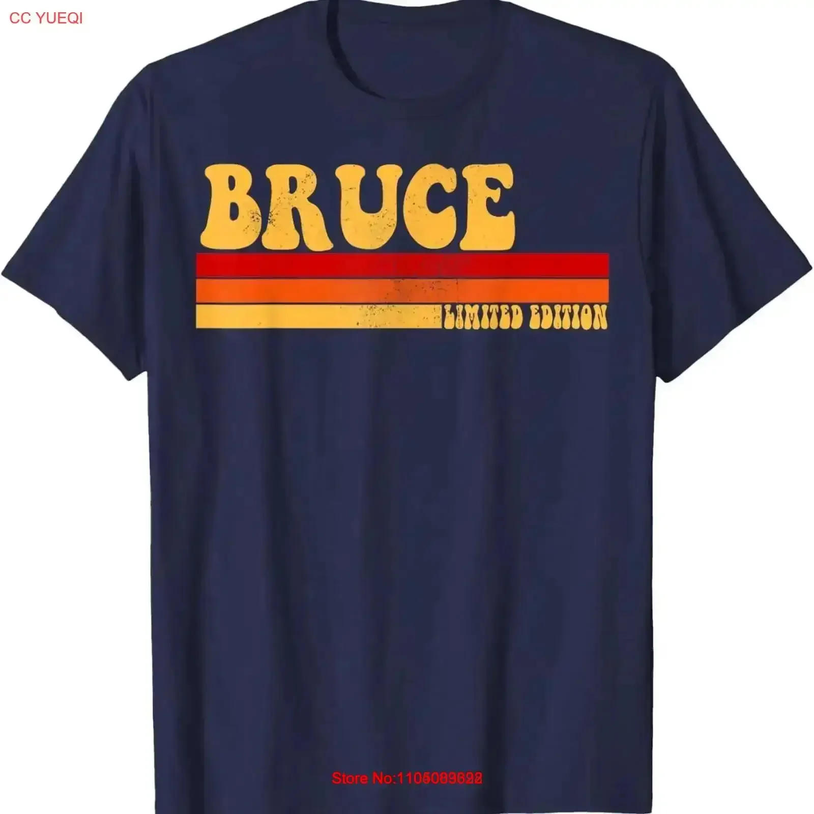 

BRUCE имя персонализированная идея мужская винтажная футболка в стиле ретро мытый удобный топ для повседневной носки дышащая мужская винтажная футболка