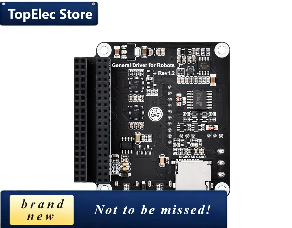 TopElec ESP32 Robot Driver Board, WiFi/Bluetooth, DC Motor & Bus Servo Control, IMU, For Raspberry Pi/Jetson Nano, Support LiDAR