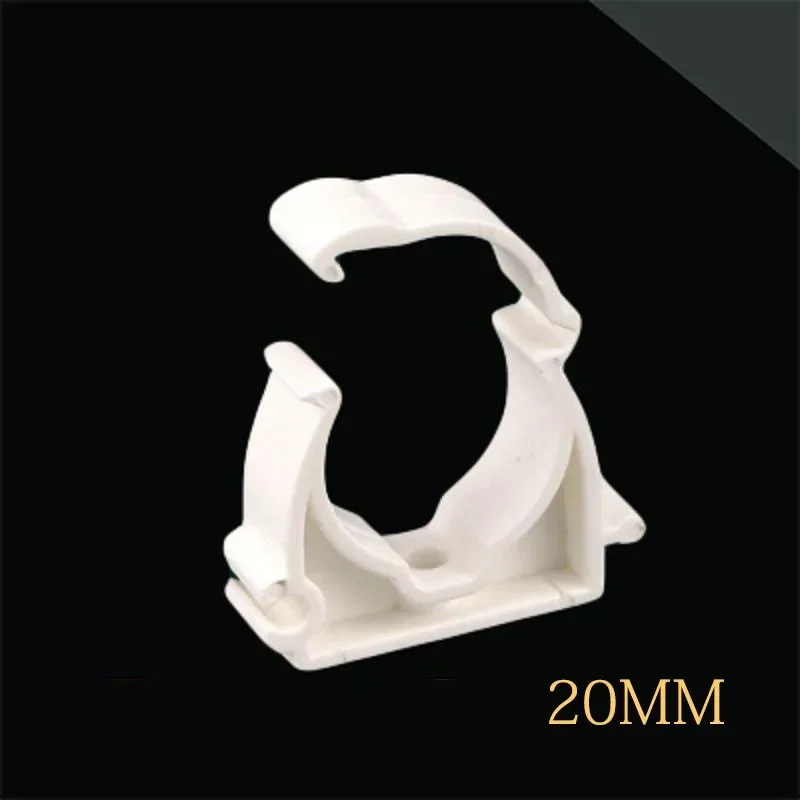 10 pcs White Plastic PPR Clamp Holder For Water Pipe Tube Fittings With Cover Outer Diameter 16mm 20mm 25mm 32mm
