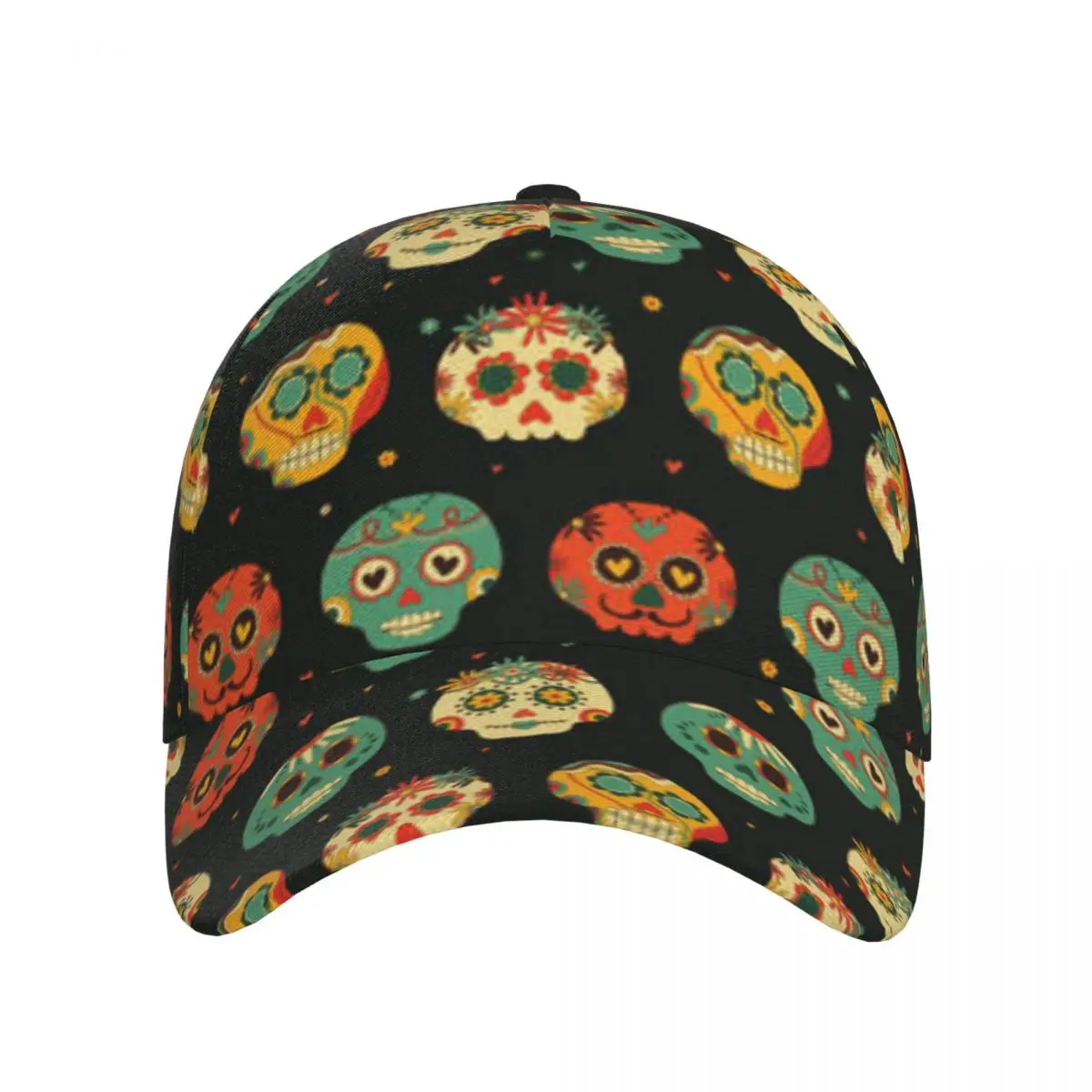 Mexican Sugar Skull Colorful Floral Outdoor Sport Cap Baseball Hat Men Women Visor Street Hip Hop Caps