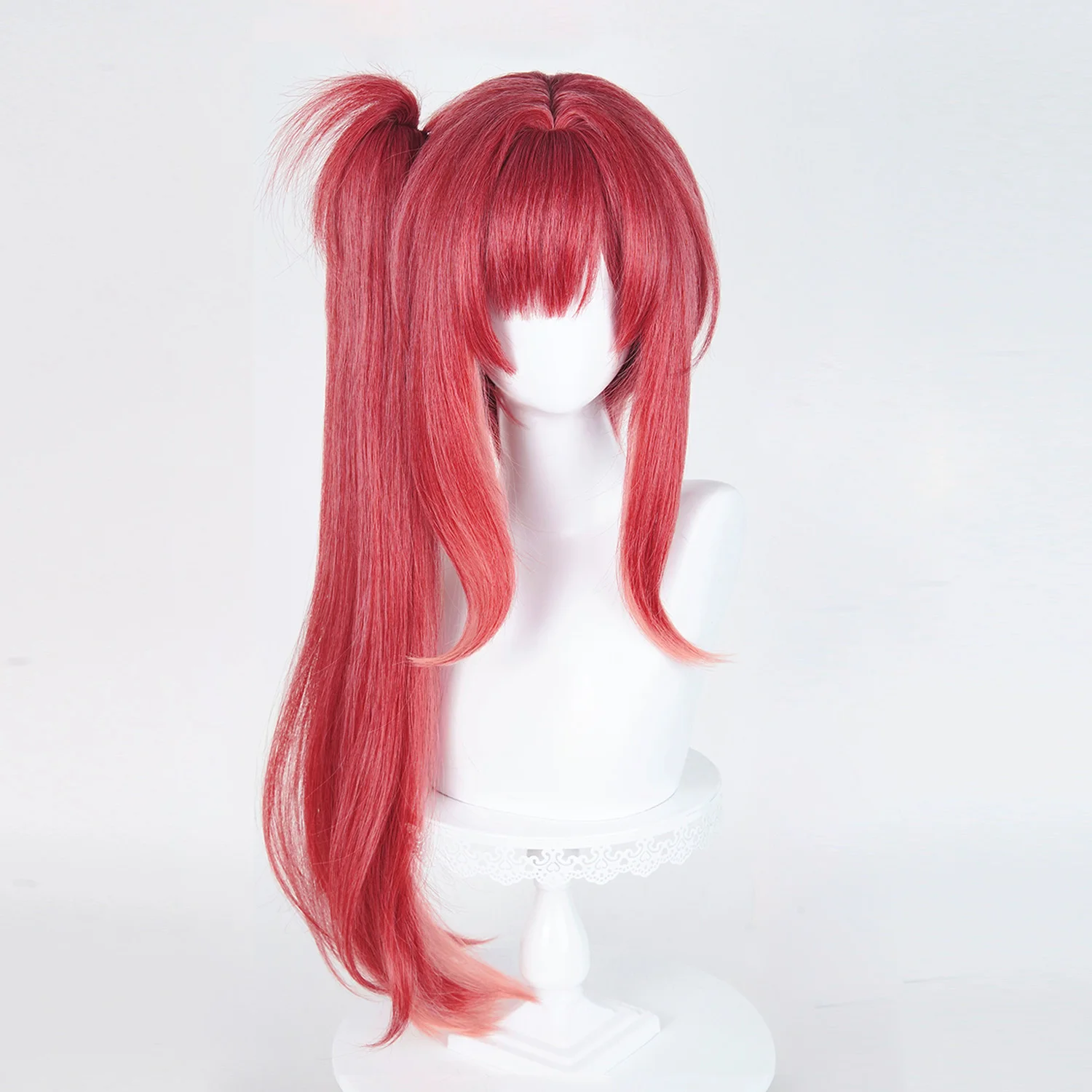 Rapi Red Hood Cosplay Wig 72cm Red Mixed Color Ponytail Wigs For Women Cosplay Anime Wig Heat Resistant Synthetic Hair Halloween