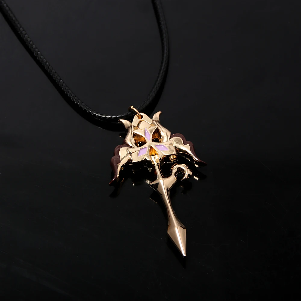 Honkai Star Rail Necklace Luocha Cosplay Necklaces Fashion Vintage Retro Pendant for Women Men Jewelry Accessories