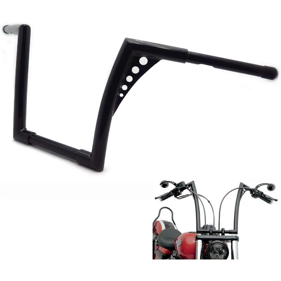 

Вешалки на руль 1-1/4 дюйма Fat 10 дюймов, совместимое с Harley Sportster XL 1200 883 [P/N: US-TGHD-HB002-I]