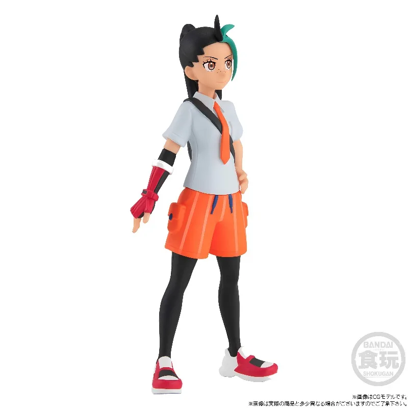 Bandai Original POKEMON Anime Figure Paldea Region Nemona Skeledirge Pawmot Action Figure Toys for Kids Gift Collectible Model