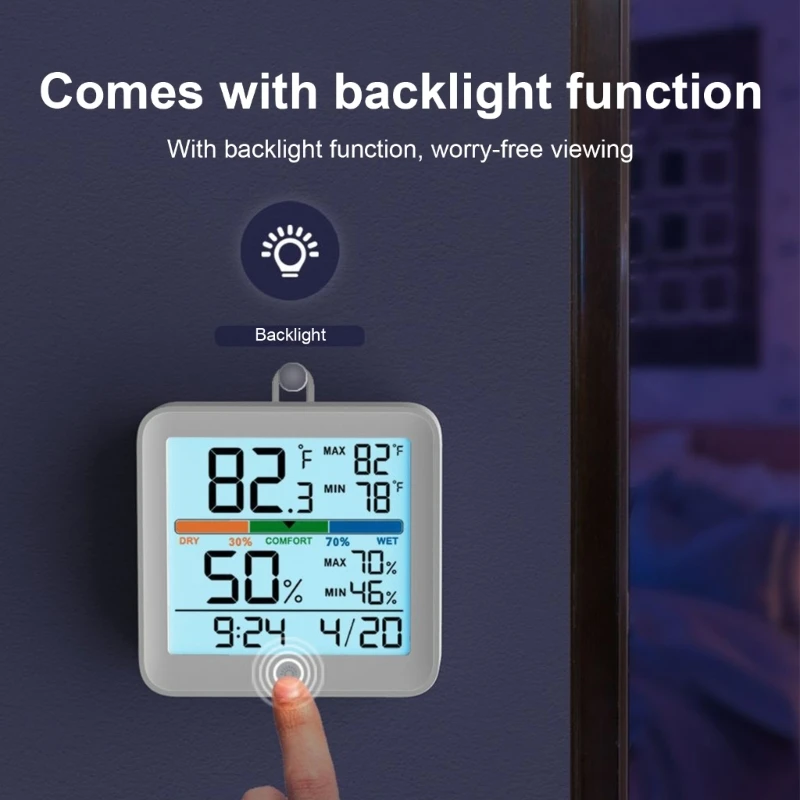 Multifunctional Temperature & Humidities Meter with Large Screen Suitable For Home Garages & Greenhouses Environment