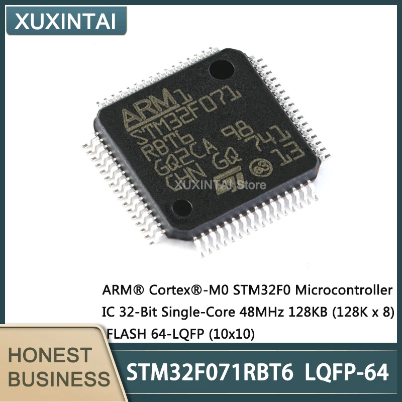 5Pcs/Lot New Original STM32F071RBT6 STM32F071 LQFP-64  Microcontroller IC 32-Bit Single-Core 48MHz 128KB (128K x 8) FLASH