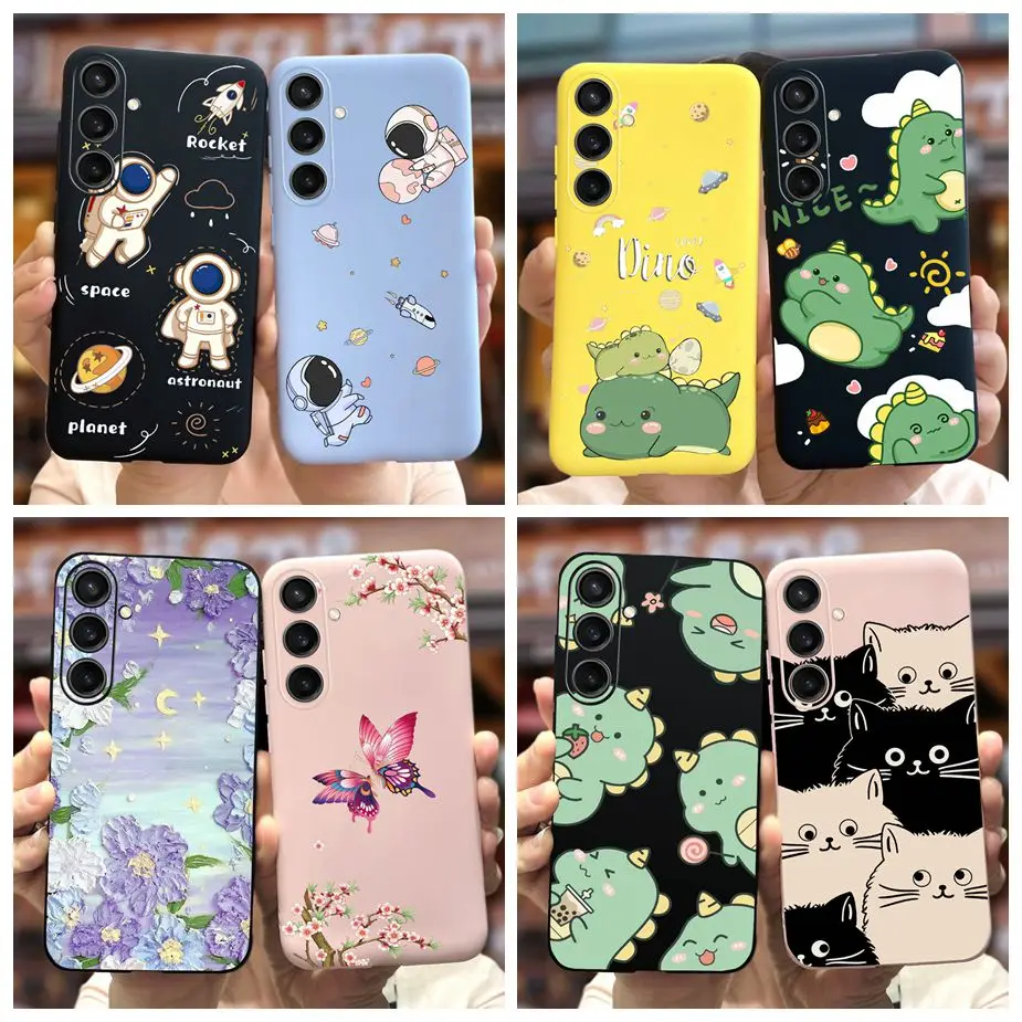 For Samsung Galaxy S23 FE Case Cute Dinosaur Cartoon Cover Soft TPU Phone Case For Samsung S 23 Plus Galaxy S23 Utra S23+ Bumper