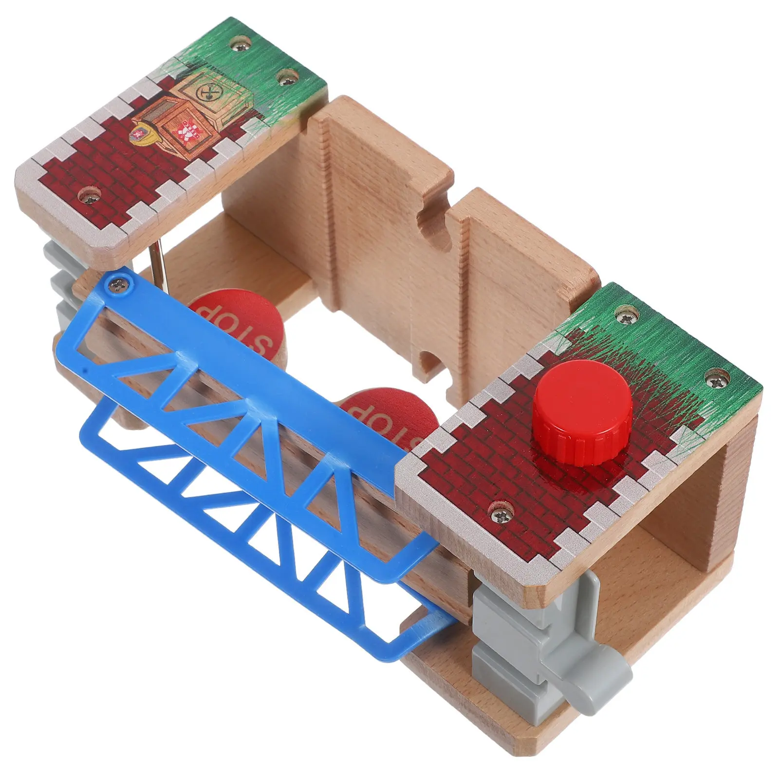 

Деревянные аксессуары для железной дороги: раздвижные элементы моста, компоненты для поездов, развивающие игрушки для детей, реквизит для железнодорожных сцен