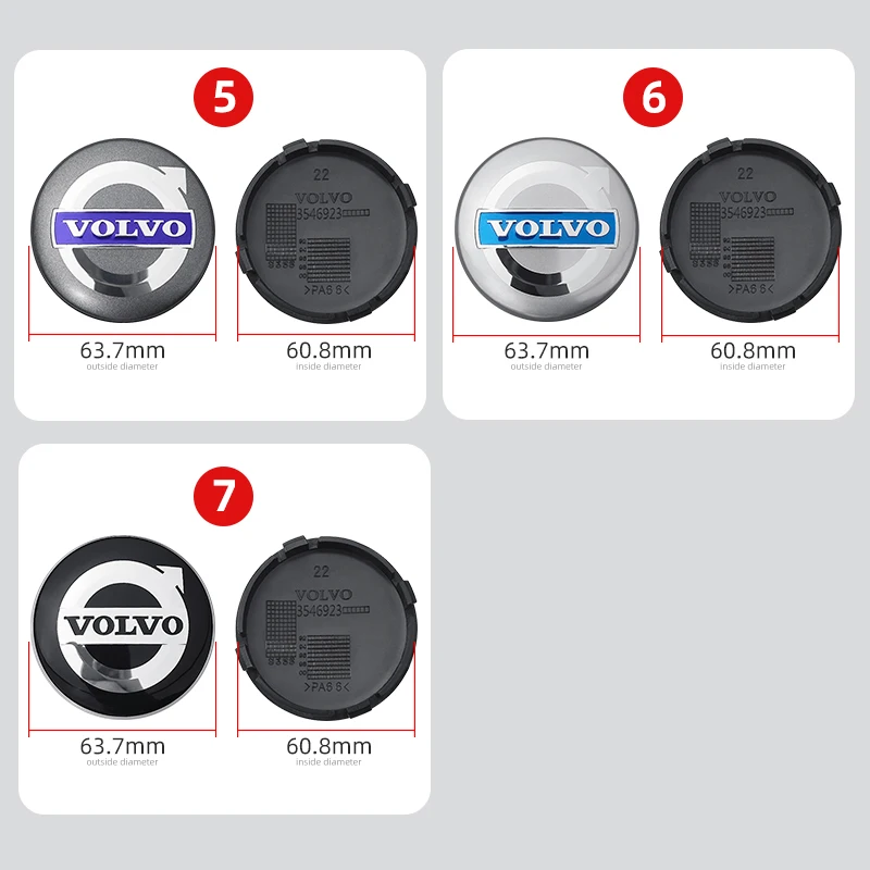 4 قطعة 64 مللي متر سيارة عجلة مركز قبعات محور غطاء شارة اكسسوارات السيارات لفولفو Rdesign AWD C30 C70 S40 S60 S70 S80 S90 V40 V50 XC60 #4