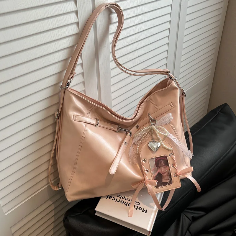 

2025 Spring New! Women's Large Capacity Commuter Tote Bag - Simple & Personalized Design, Ideal Shoulder & Casual Messenger Bag