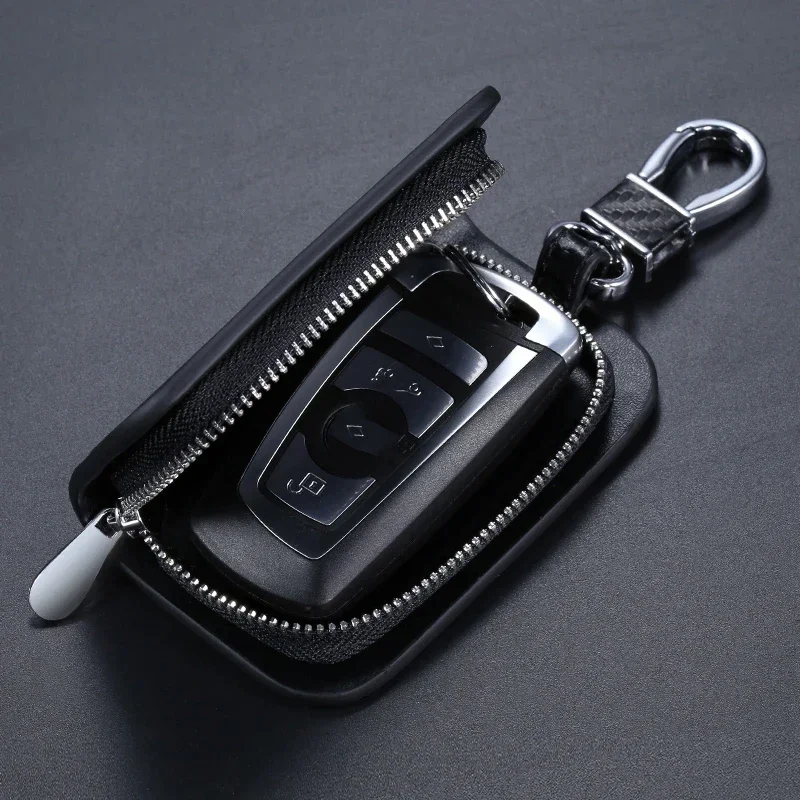 Leather Car Key Cover Holder Keychain Case For Volkswagen Sharan Golf Passat Jetta Touareg Tiguan Polo Scirocco Polo Accessories
