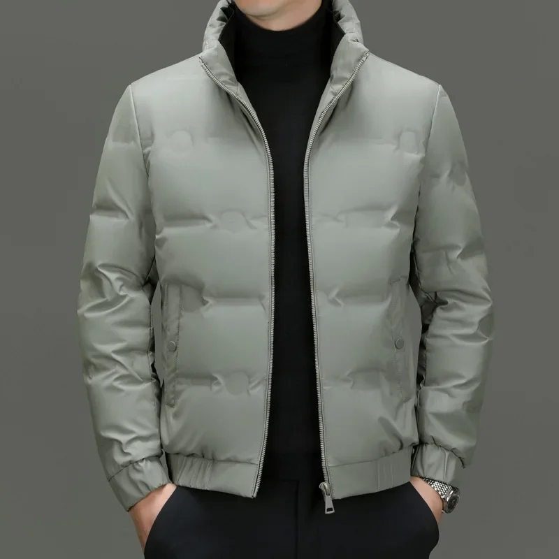 2024 men's new winter stand-up collar down clothes, loose and light short, casual, down jacket.