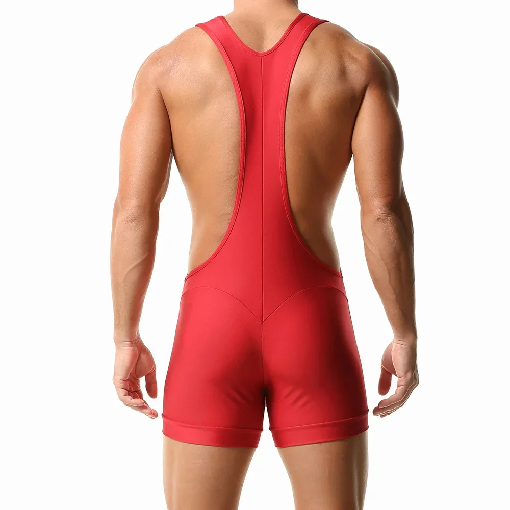 Men's Quick Dry One‑Piece Tank Top Tight Multifunctional Sports Vest Stretchy Sleeveless Male Workout Jumpsuit