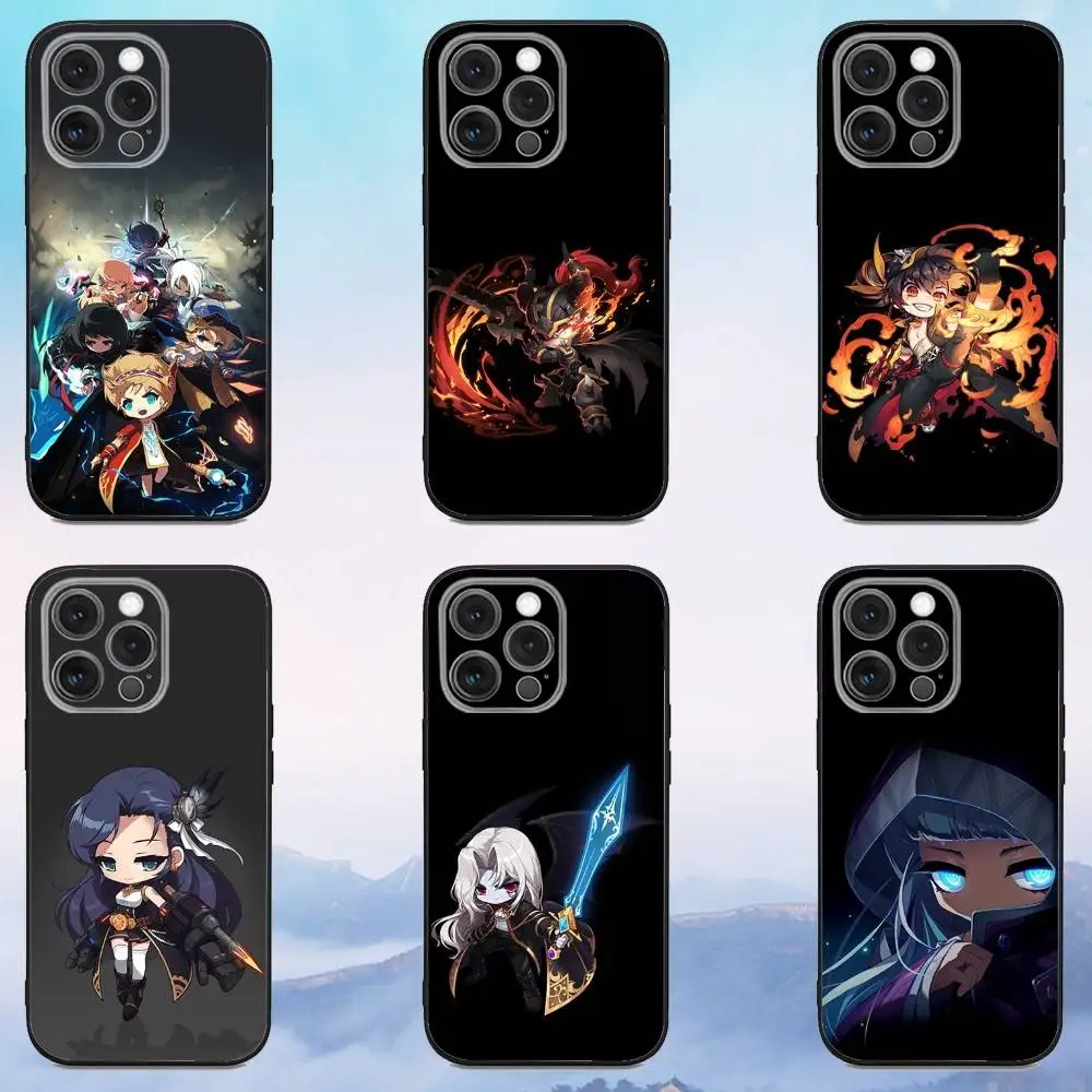 

M-Maplestory-S Game Phone Case For iPhone 16e,16,15,14,13,12,11,Pro,X,XS,Max,XR,Plus,Mini Soft Black Cover