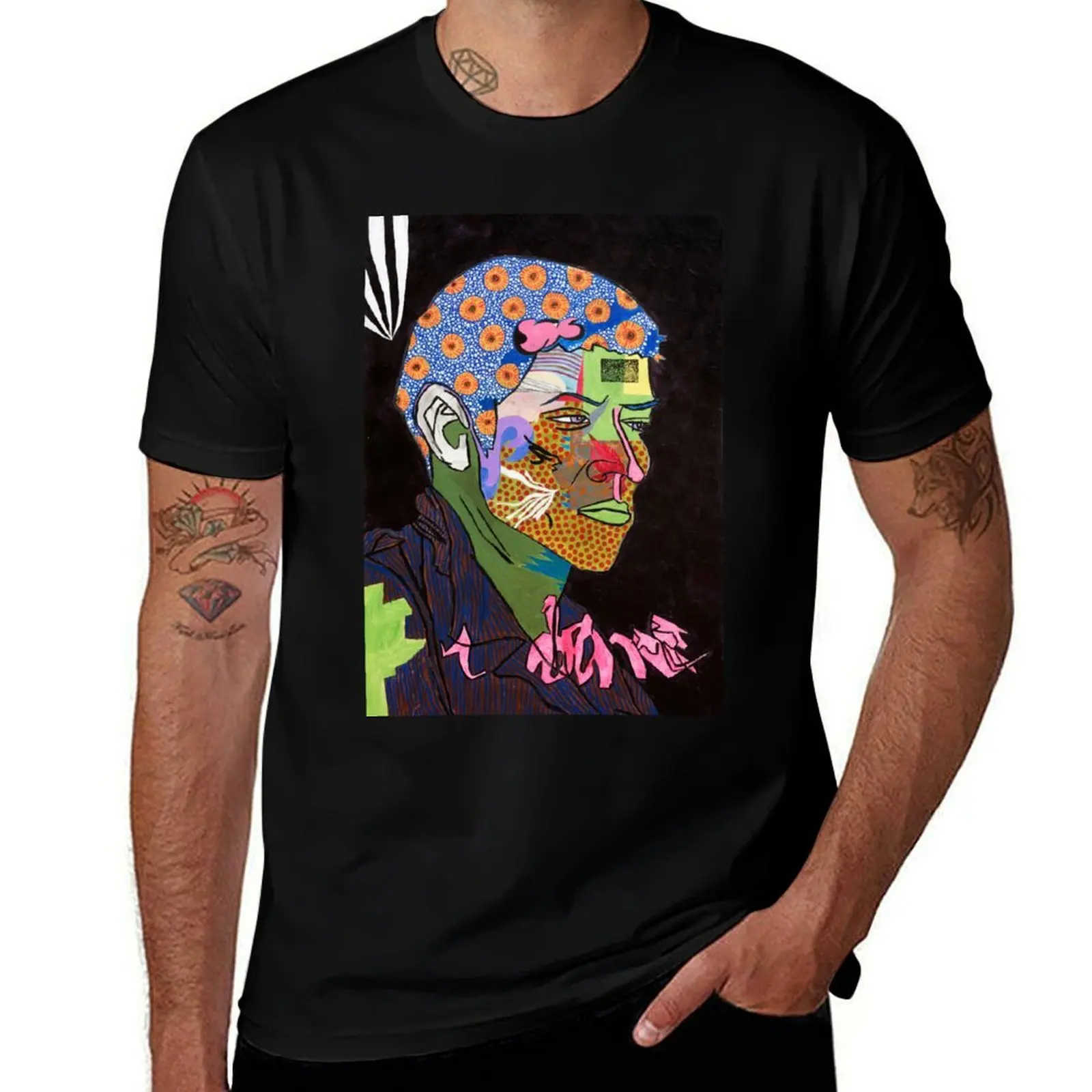 Portrait of David Wojnarowicz T-Shirt Light Athletic Short Sleeve Tee Shirt