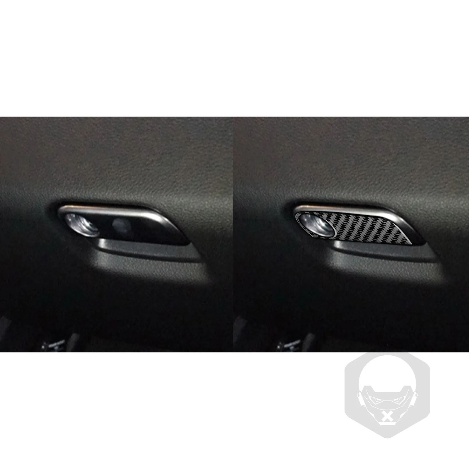 For Porsche Boxster Cayman 718 982 2016-2022 Carbon Fiber co-pilot Glove Box Handle Car Interior Accessories Decorative Stickers