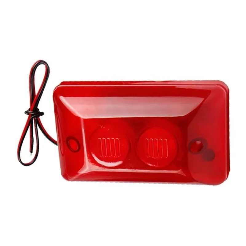 【NEW】Mini Piezo Strobe Light Siren 12V Wired Alarm With Hi Sound 115Db TPS-