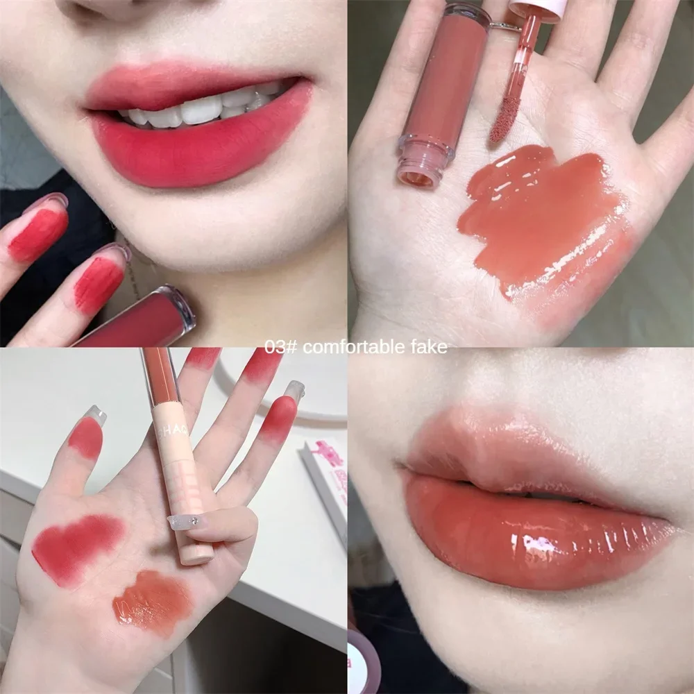 Heallor Spiegel Lippenstift helle Farben nicht leicht zu kleben Tasse Lippen schlamm Schönheit charmante und lebendige Farben Make-up-Set Durchbruch f