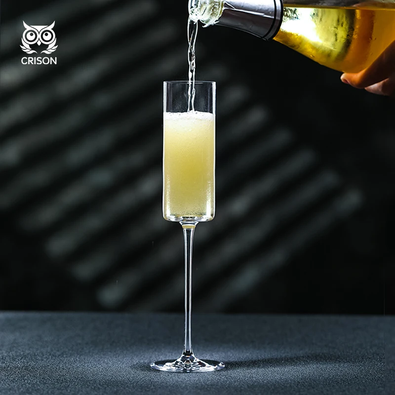 

CP8202 CRISON Japanese style thin champagne glass/Crystal cocktail glass/Wedding party glass cup 175ml