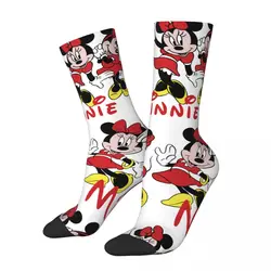 Funny Crazy compression Disney Sock for Men Hip Hop Harajuku Mickey Mouse Happy Seamless Pattern Printed Boys Crew Sock Novelty