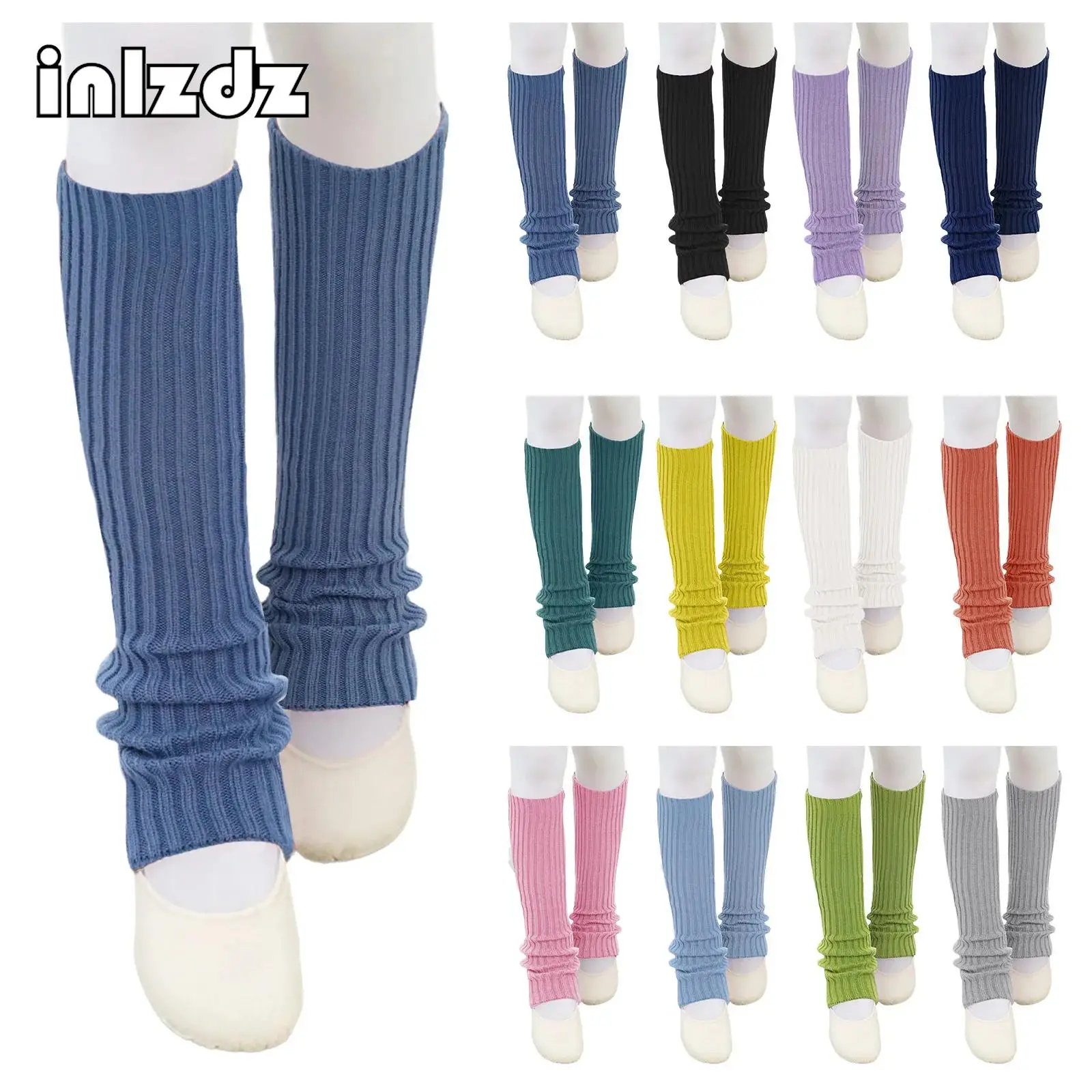 

Детские балетные гетры для девочек, теплые вязаные носки-гетры с ушками для фиксации, модная одежда для танцев, разминки, йоги и спорта